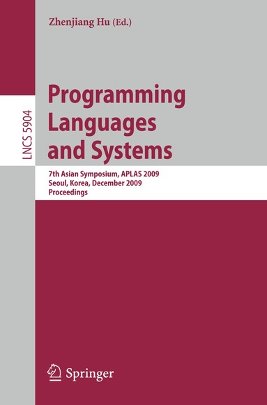 Zhenjiang Hu - Programming Languages and Systems, Häftad