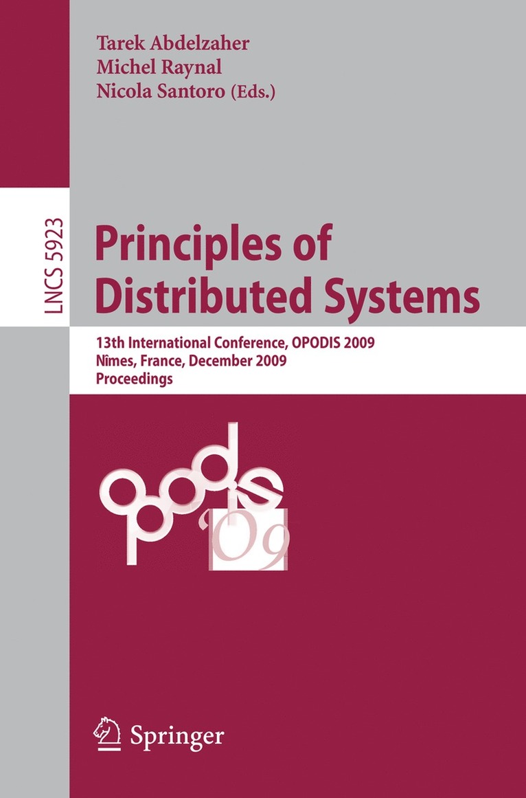 Tarek F. Abdelzaher, Michel Raynal, Nicola Santoro - Principles of Distributed Systems, Häftad
