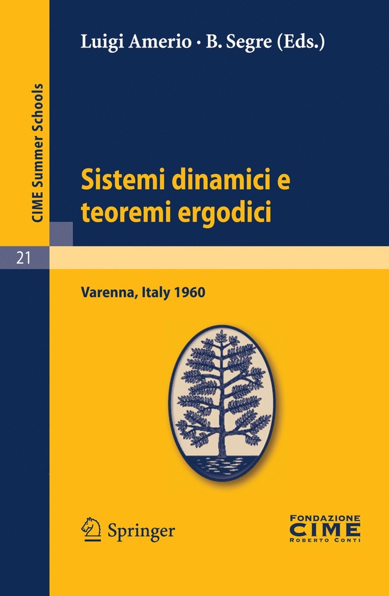 Luigi Amerio, B. Segre - Sistemi dinamici e teoremi ergodici, Häftad
