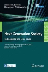 bokomslag Next Generation Society Technological and Legal Issues