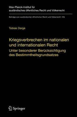 bokomslag Kriegsverbrechen im nationalen und internationalen Recht