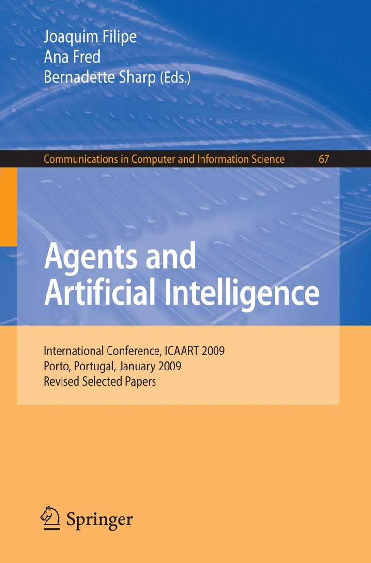 Joaquim Filipe, Ana Fred, Bernadette Sharp - Agents and Artificial Intelligence, Häftad
