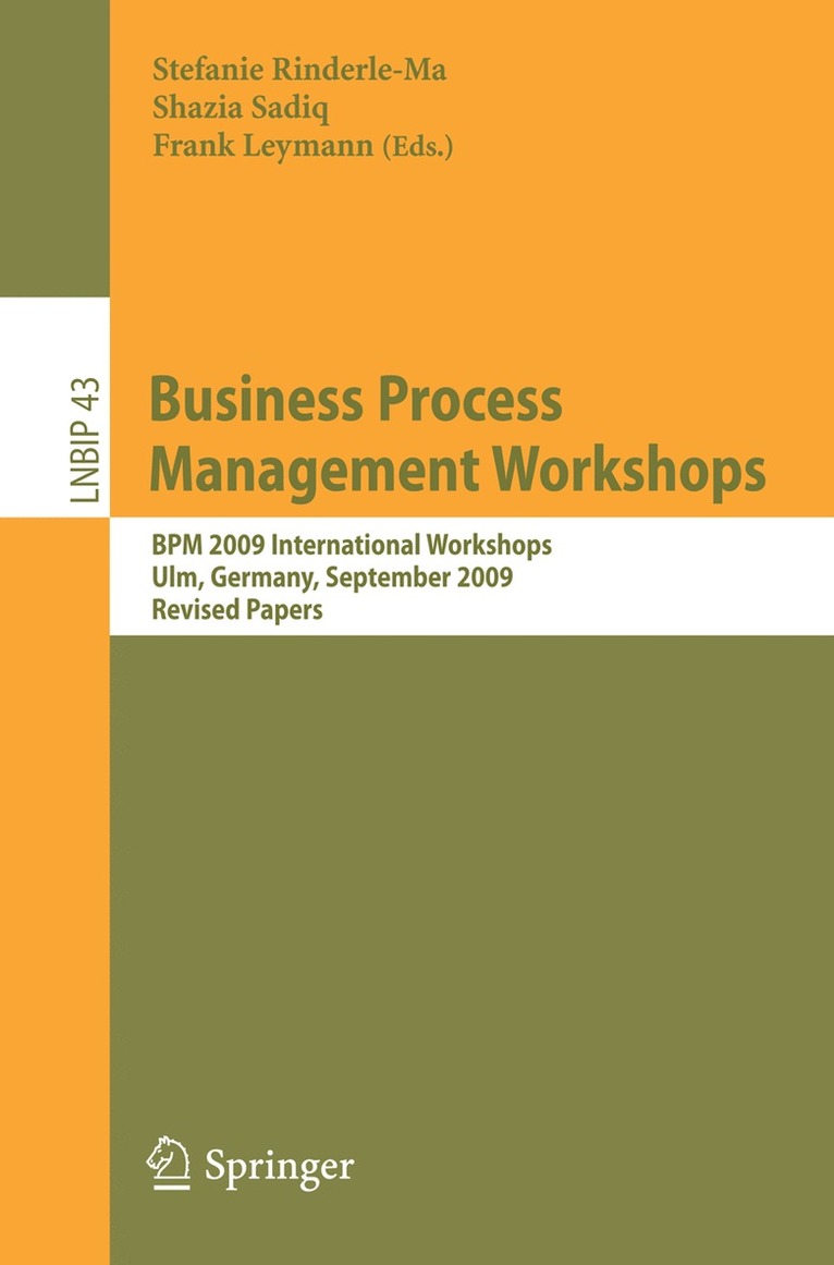 Stefanie Rinderle-Ma, Shazia Sadiq, Frank Leymann - Business Process Management Workshops, Häftad