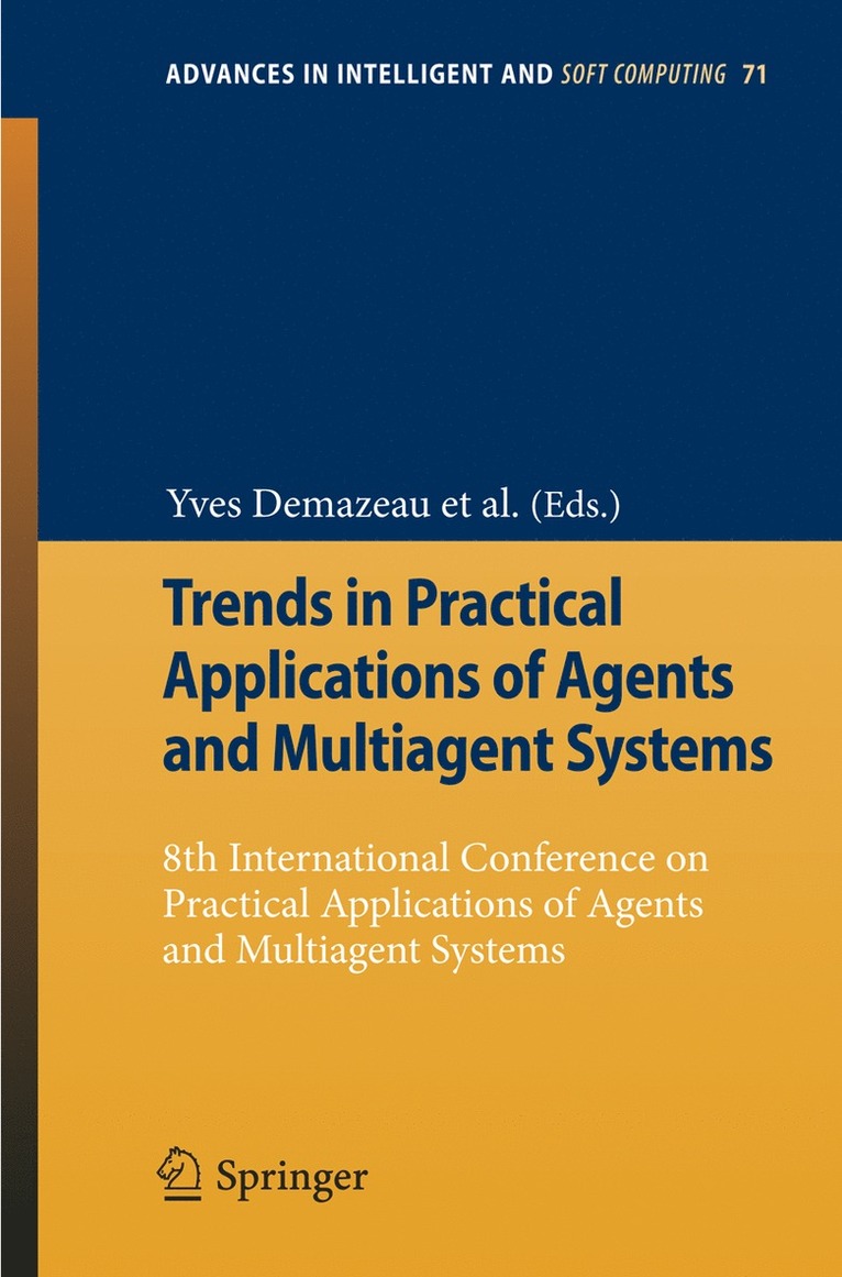 Trends in Practical Applications of Agents and Multiagent Systems 1