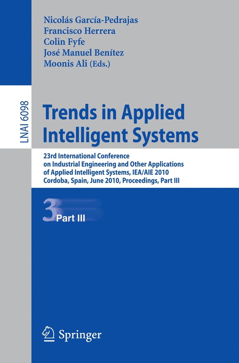 Nicolás García-Pedrajas, Francisco Herrera, Colin Fyfe, José Manuel Benítez Sánchez, Moonis Ali, Franci García-Pedrajas, Nicolás - Trends in Applied Intelligent Systems, Häftad