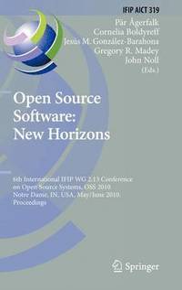 bokomslag Open Source Software: New Horizons