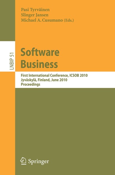 Pasi Tyrväinen, Slinger Jansen, Michael A. Cusumano - Software Business, Häftad