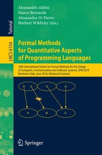 bokomslag Formal Methods for Quantitative Aspects of Programming Languages