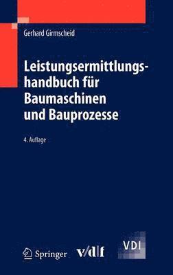 bokomslag Leistungsermittlungshandbuch fr Baumaschinen und Bauprozesse