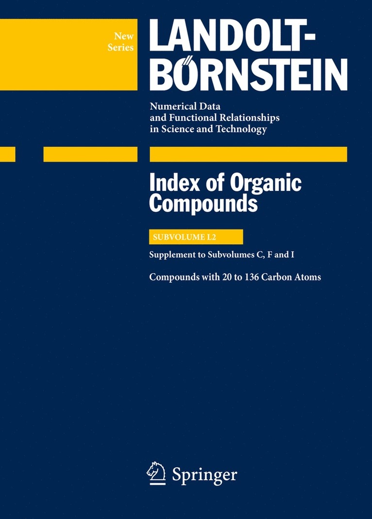 G. Peters, C. Bauhofer, Volkmar Vill, Volkmar VILL - Compounds with 20 to 136 Carbon Atoms, Inbunden