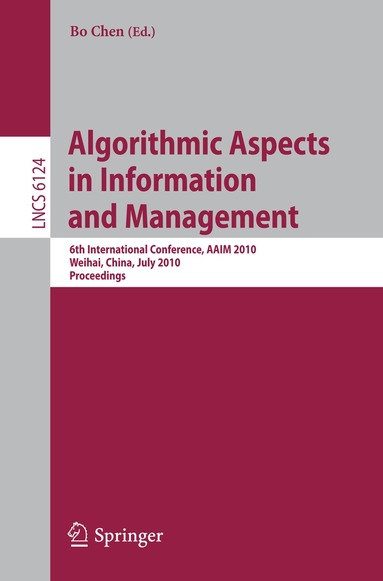 Bo Chen - Algorithmic Aspects in Information and Management, Häftad