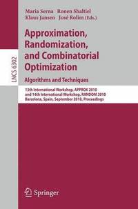 bokomslag Approximation, Randomization, and Combinatorial  Optimization. Algorithms and Techniques