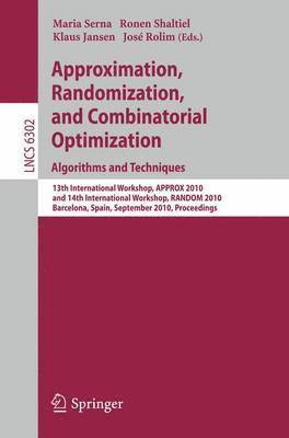 Approximation, Randomization, and Combinatorial  Optimization. Algorithms and Techniques 1