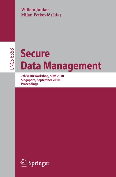 Willem Jonker, Milan Petkovic - Secure Data Management, Häftad