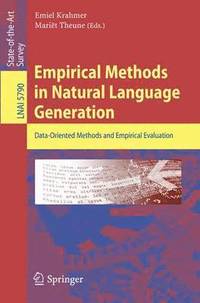 bokomslag Empirical Methods in Natural Language Generation