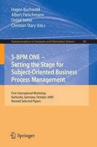 bokomslag S-BPM ONE: Setting the Stage for Subject-Oriented Business Process Management