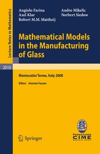 bokomslag Mathematical Models in the Manufacturing of Glass