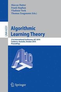 bokomslag Algorithmic Learning Theory