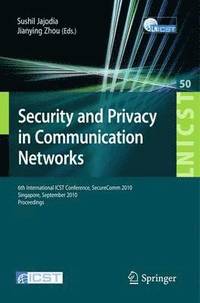 bokomslag Security and Privacy in Communication Networks