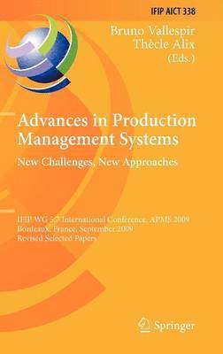 Advances in Production Management Systems: New Challenges, New Approaches 1