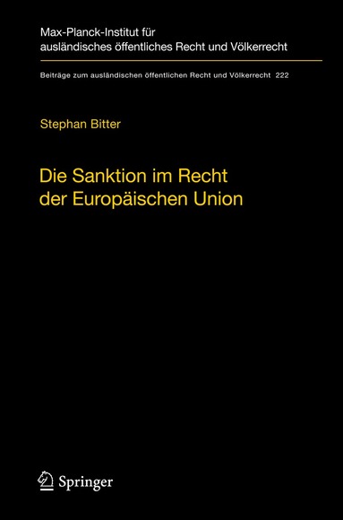 Stephan Bitter - Die Sanktion im Recht der Europäischen Union, Inbunden