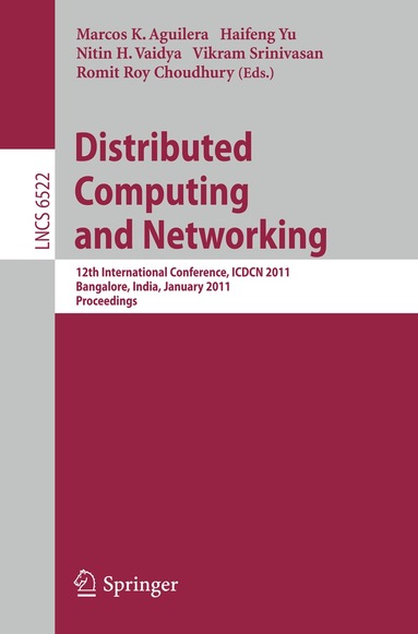 Marcos K. Aguilera, Haifeng Yu, Nitin H. Vaidya, Vikram Srinivasan, Romit Roy Choudhury - Distributed Computing and Networking, Häftad