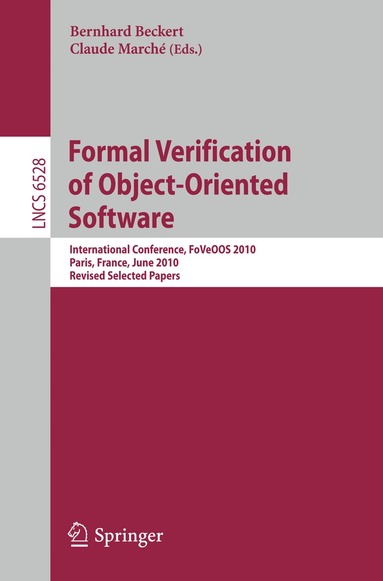 Bernhard Beckert, Claude Marché - Formal Verification of Object-Oriented Software, Häftad