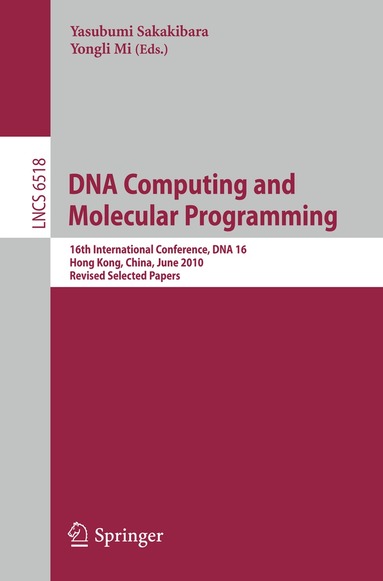 YASUBUMI SAKAKIBARA, Yongli Mi - DNA Computing and Molecular Programming, Häftad