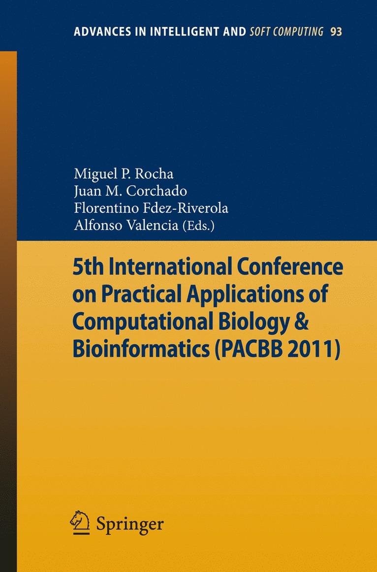 Miguel P. Rocha, Juan Manuel Corchado Rodríguez, Florentino Fdez Riverola, Alfonso Valencia, Juan M. Corchado - 5th International Conference on Practical Applications of Computational Biology & Bioinformatics, Häftad