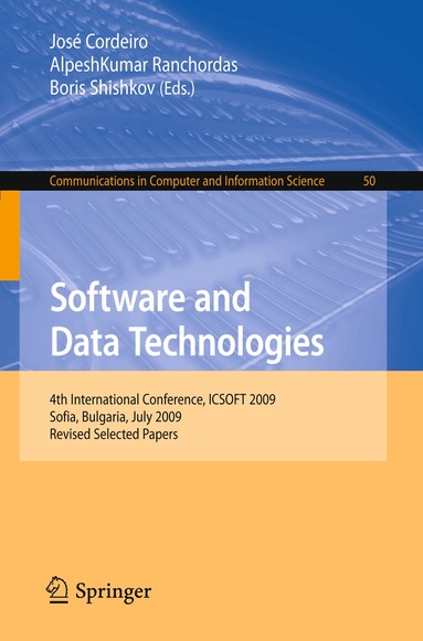 José Cordeiro, AlpeshKumar Ranchordas, Boris Shishkov - Software and Data Technologies, Häftad