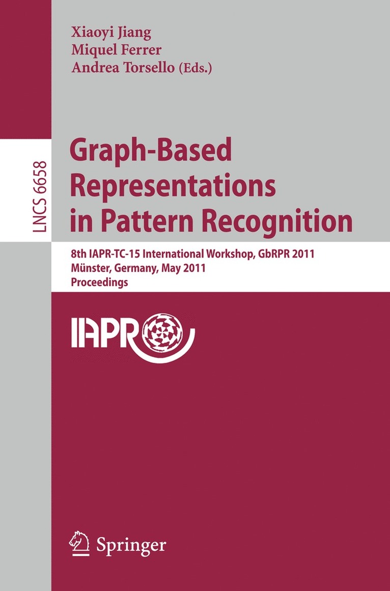 Xiaoyi Jiang, Miquel Ferrer, Andrea Torsello - Graph-Based Representations in Pattern Recognition, Häftad
