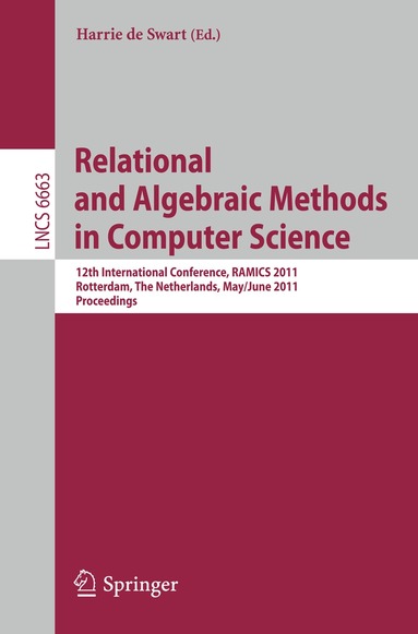 Harrie de Swart - Relational and Algebraic Methods in Computer Science, Häftad
