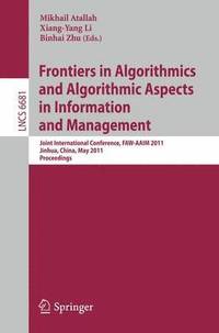 bokomslag Frontiers in Algorithmics and Algorithmic Aspects in Information and Management