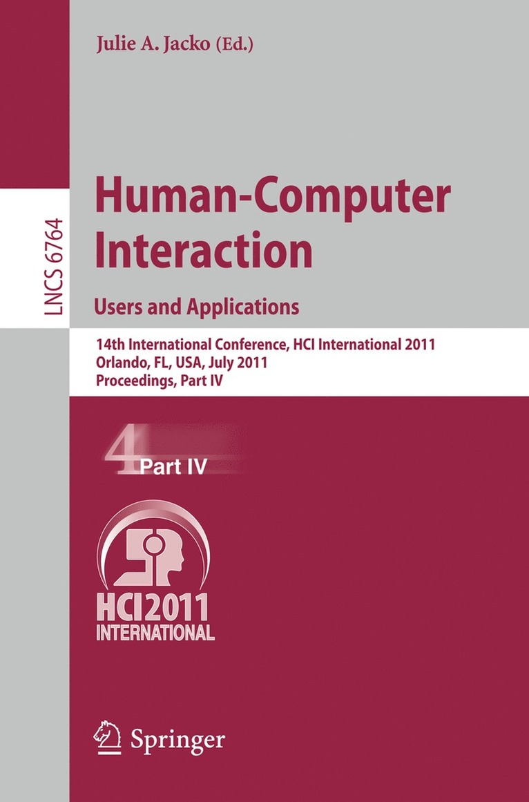 Julie A. Jacko - Human-Computer Interaction: Users and Applications, Häftad