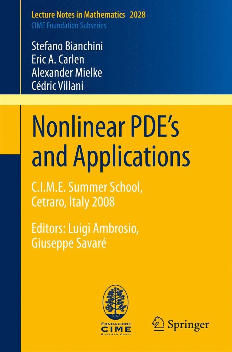 Nonlinear PDEs and Applications 1