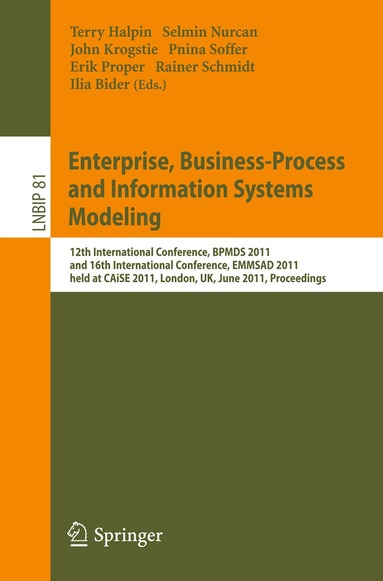 Terry Halpin, Selmin Nurcan, John Krogstie, Pnina Soffer, Erik Proper, Rainer Schmidt, Ilia Bider - Enterprise, Business-Process and Information Systems Modeling, Häftad