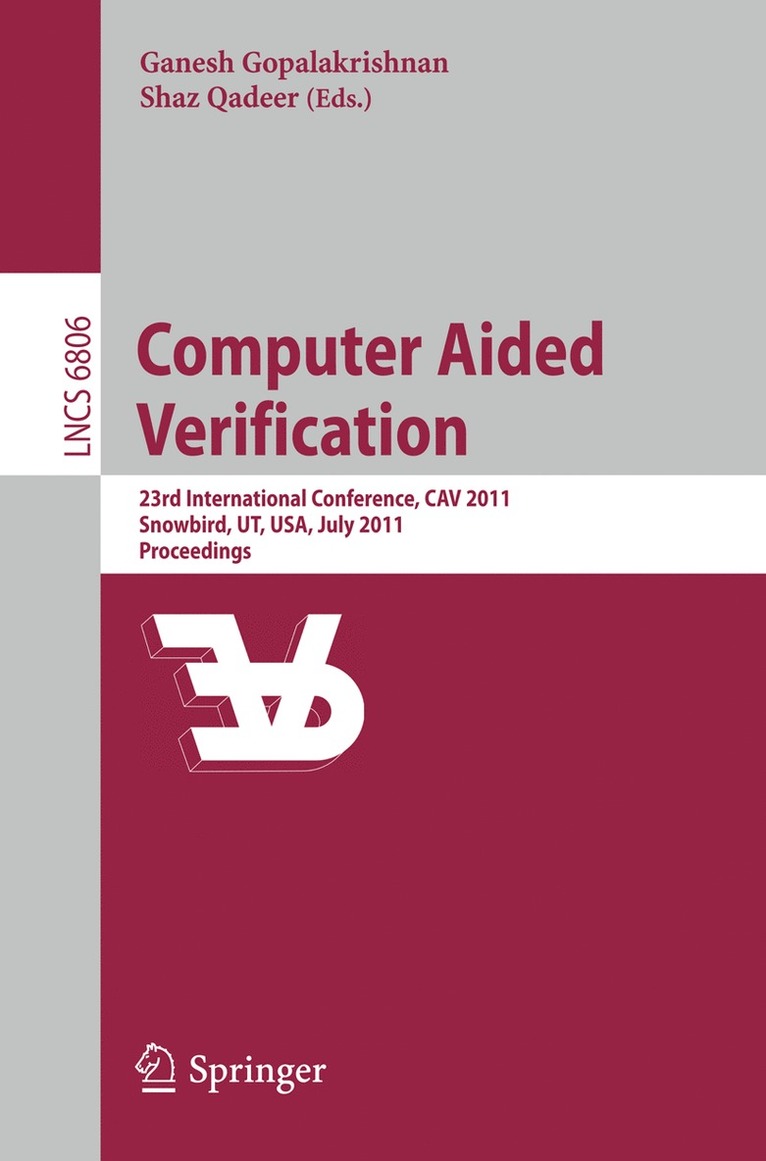 Ganesh Gopalakrishnan, Shaz Qadeer - Computer Aided Verification, Häftad