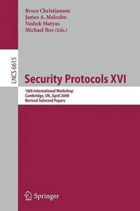 bokomslag Security Protocols XVI