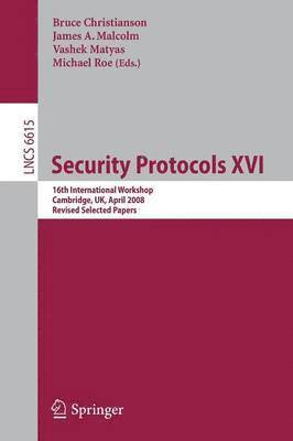 Security Protocols XVI 1