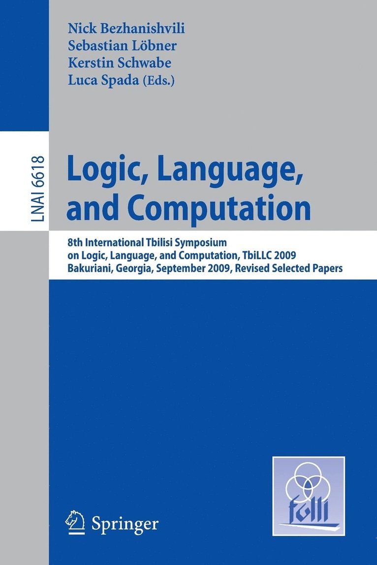 Logic, Language, and Computation 1