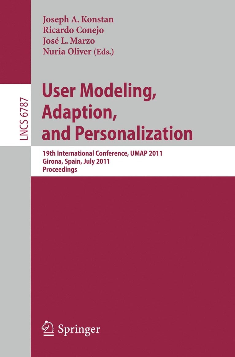 User Modeling, Adaptation and Personalization 1