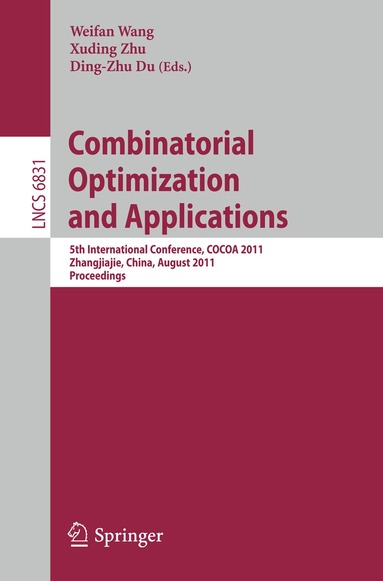 Weifan Wang, Xuding Zhu, Ding-Zhu Du - Combinatorial Optimization and Applications, Häftad
