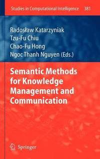 bokomslag Semantic Methods for Knowledge Management and Communication