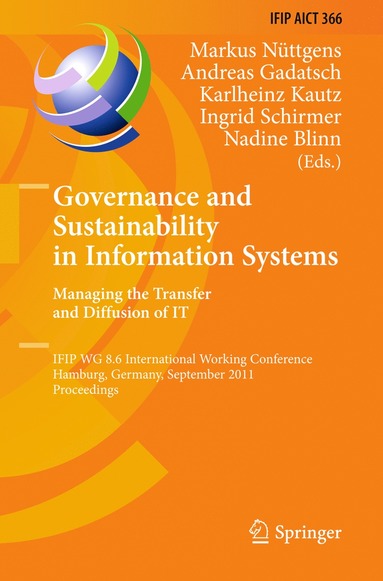 bokomslag Governance and Sustainability in Information Systems. Managing the Transfer and Diffusion of IT