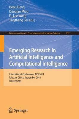bokomslag Emerging Research in Artificial Intelligence and ComputationaI Intelligence