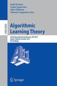 bokomslag Algorithmic Learning Theory