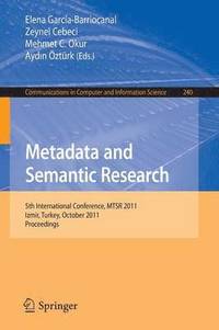 bokomslag Metadata and Semantic Research