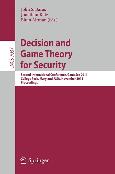 bokomslag Decision and Game Theory for Security