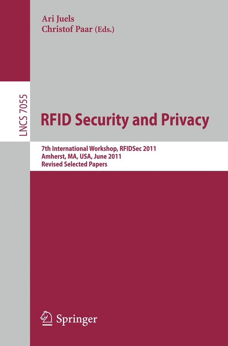 Ari Juels, Christof Paar - RFID  Security and Privacy, Häftad
