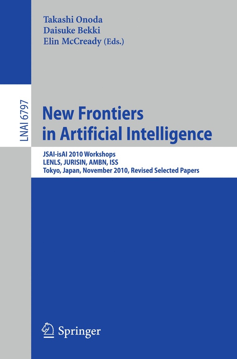 New Frontiers in Artificial Intelligence 1